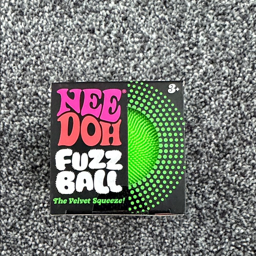 Nee Doh Fuzz Ball - Neon Green Velvet Squeeze